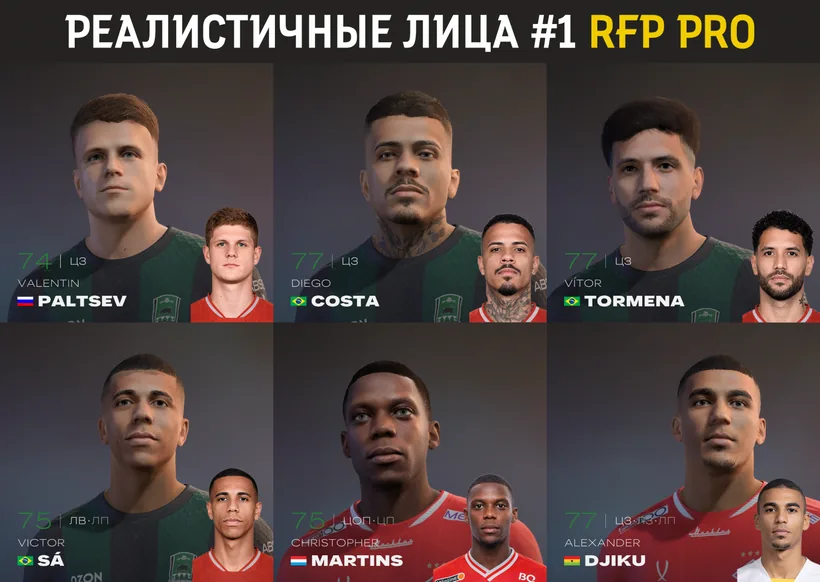 Real Faces on the pitch 1